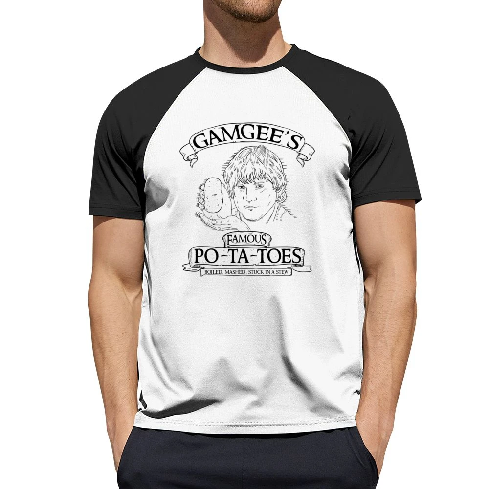 Gamgee's Famous Potatoes Funny Lord Of The Rings Parody Fan Men Short Sleeve T-Shirt