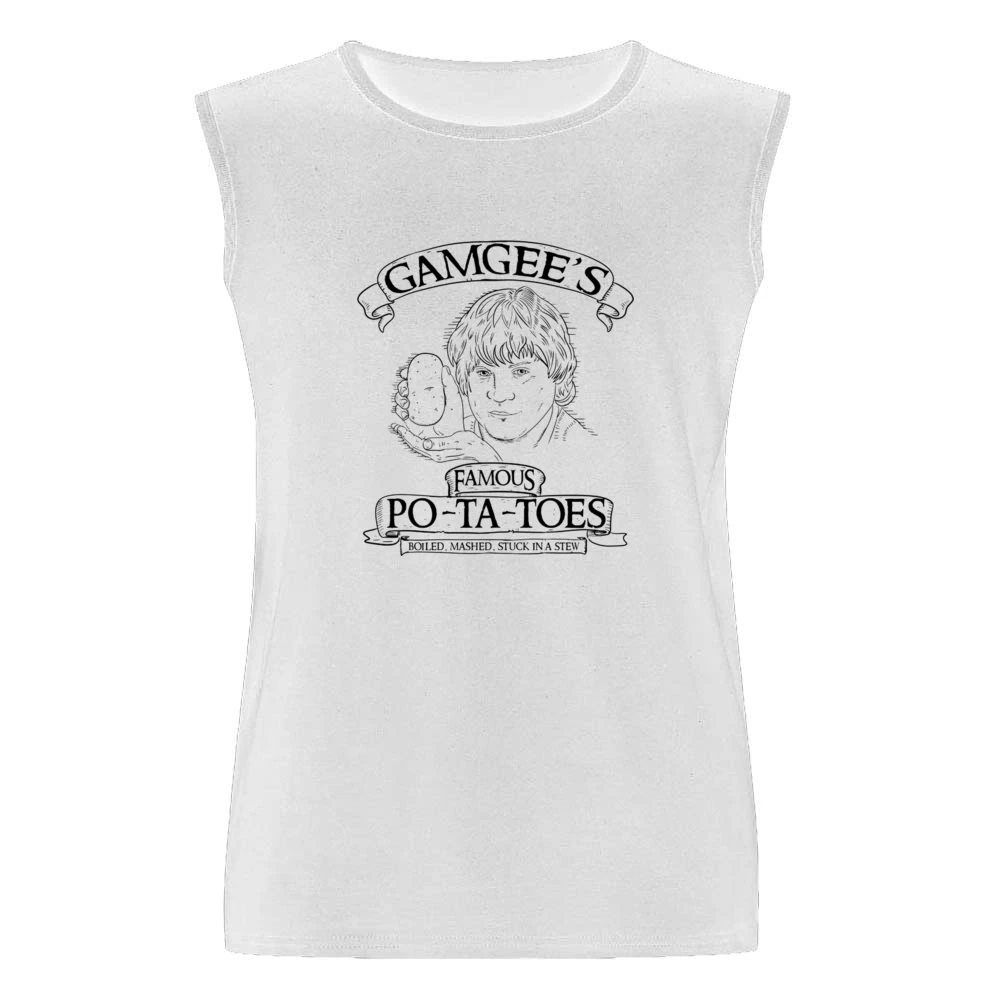 Gamgee's Famous Potatoes Funny Lord Of The Rings Parody Fan Men Sleeveless T-Shirt