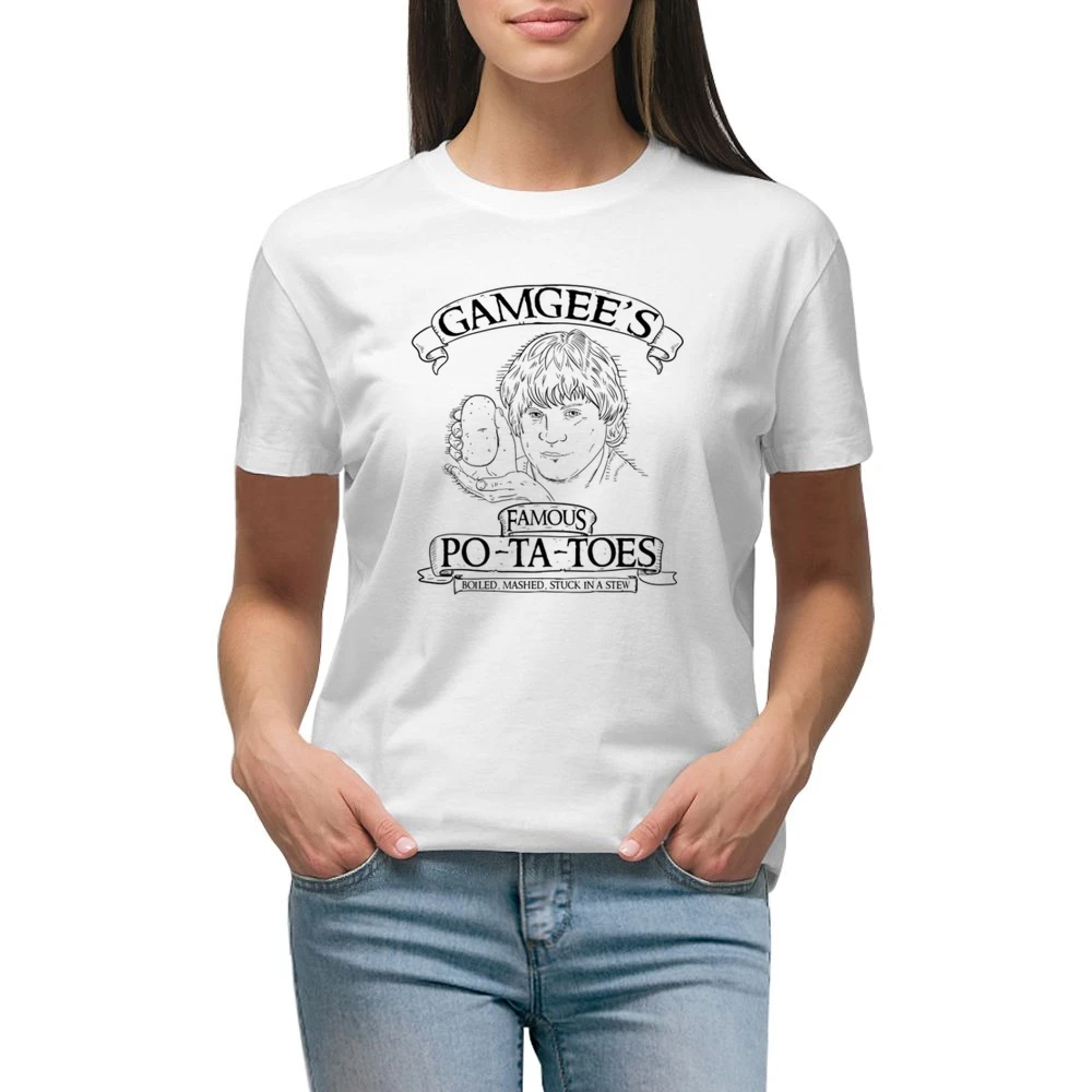 Gamgee's Famous Potatoes Funny Lord Of The Rings Parody Fan Premium Women Ladies T-shirt