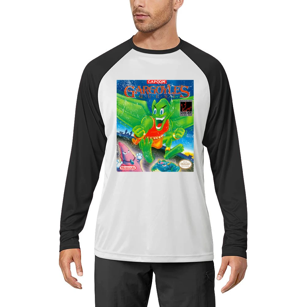 Gargoyles Quest Game Boy Nintendo Old School Retro Video Game Fan Dist Men Long Sleeve T-Shirt