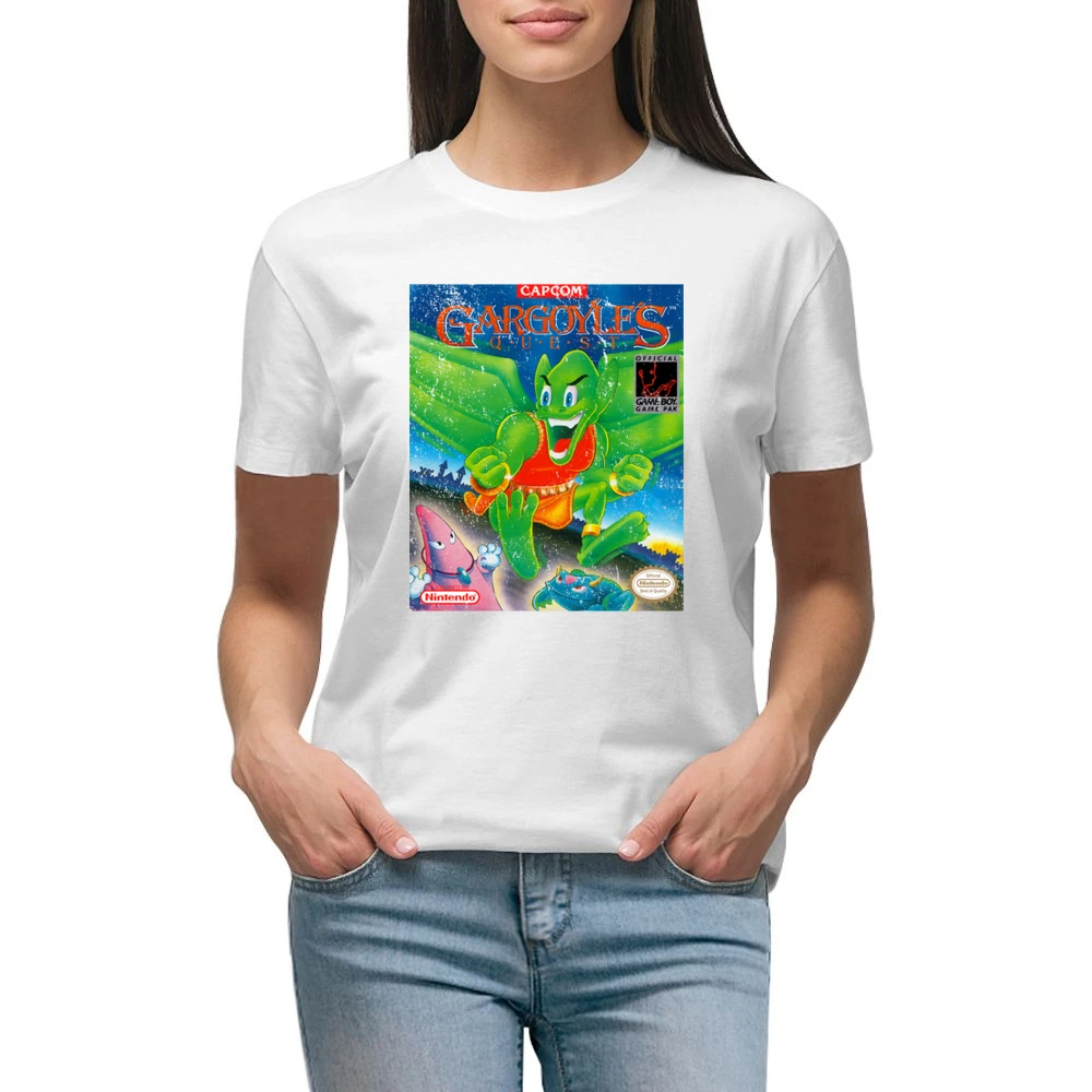 Gargoyles Quest Game Boy Nintendo Old School Retro Video Game Fan Dist Premium Women Ladies T-shirt