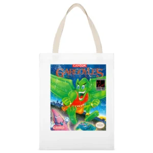 Gargoyles Quest Game Boy Nintendo Old School Retro Video Game Fan Dist White Canvas Tote Shopping Bag