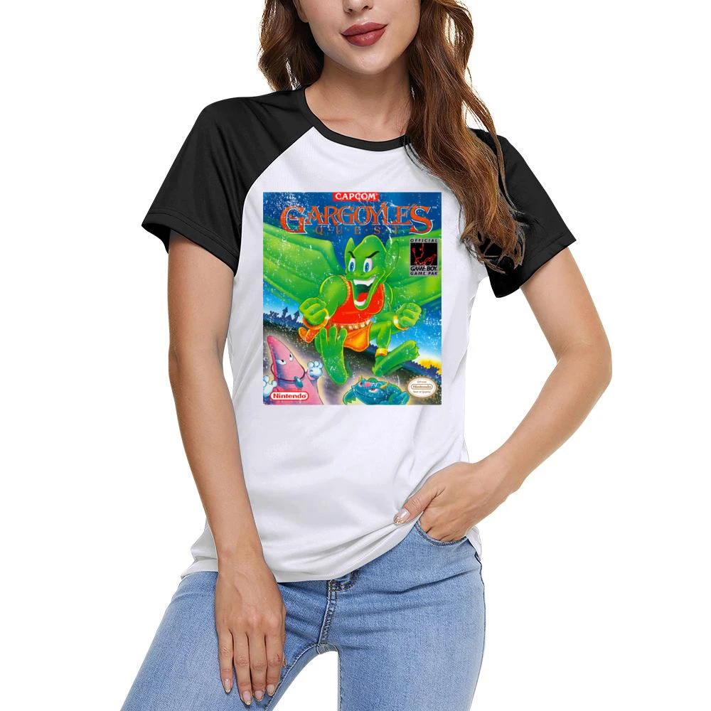 Gargoyles Quest Game Boy Nintendo Old School Retro Video Game Fan Dist Women Ladies Short Sleeve T-Shirt