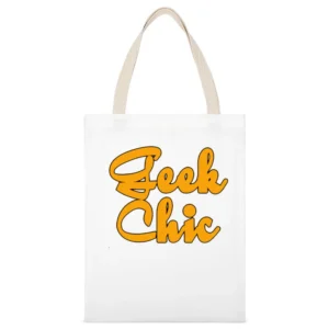 Geek Chick geeky show your self girls White Canvas Tote Shopping Bag