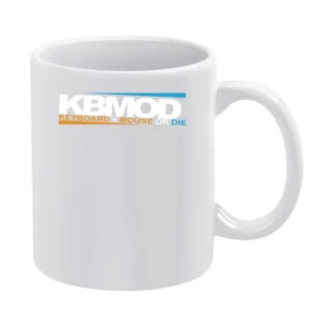 Geek Nerd KBMOD keyboard + plus Mouse or Die White Mug