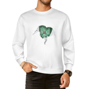 Geek heart Motherboard computer componets funy European Size Pullover Sweater