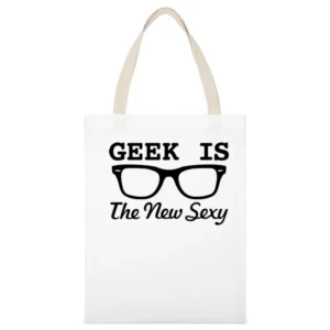Geek is the new Sexy - Geeky lifestyle White Canvas Tote Shopping Bag