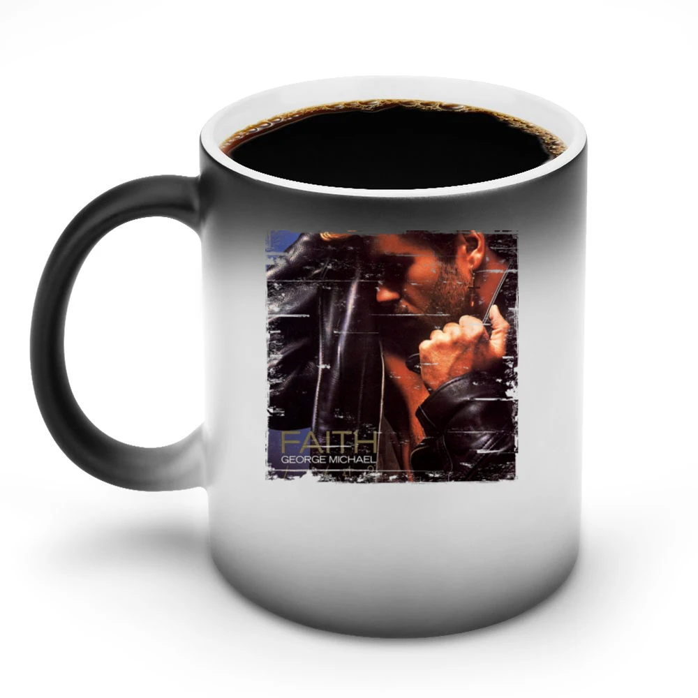 George Michael Faith Album Cover Distressed Image Discoloration Mug