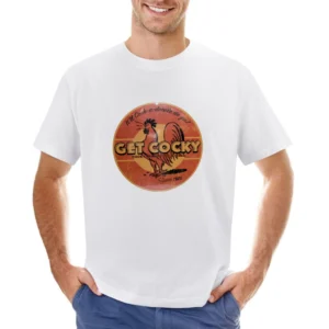 Get Cocky Funny Vintage Distressed Cocky Brand Feed N Seed Graphic T S Asian Size Men T-Shirt