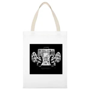Ghetto Blaster Tshirt White Canvas Tote Shopping Bag