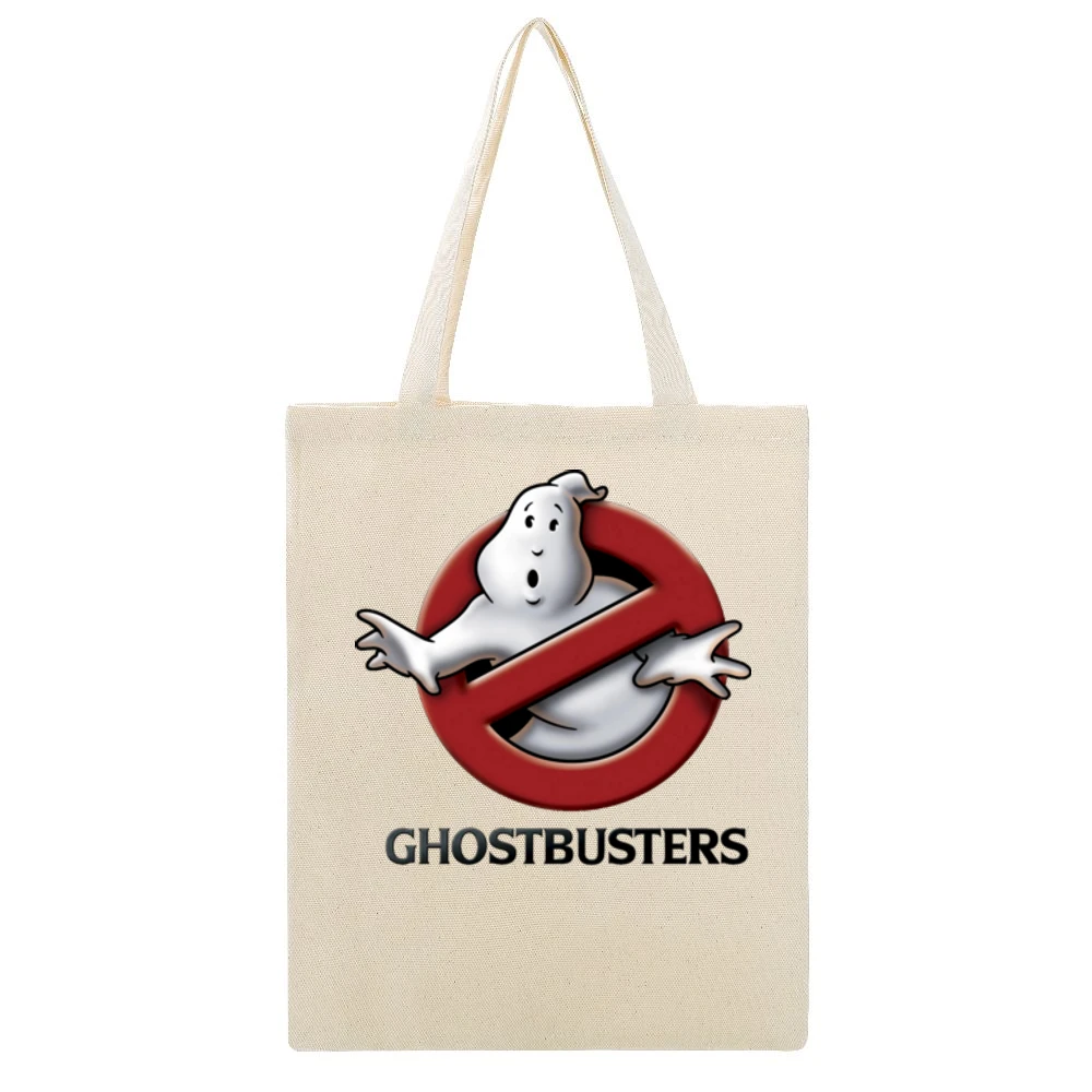 Ghostbuster Beige Canvas Tote Shopping Bag