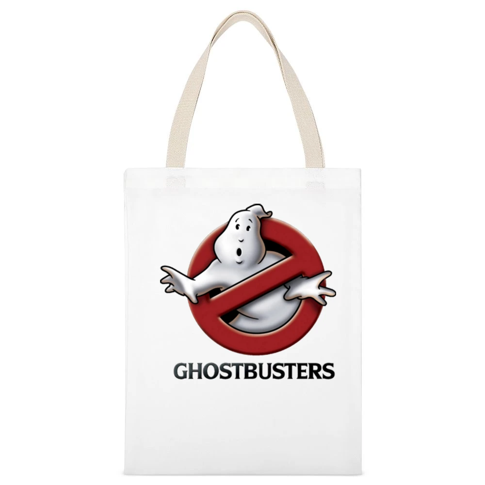 Ghostbuster White Canvas Tote Shopping Bag