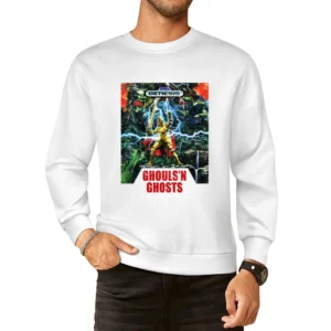 Ghouls N Ghosts Sega Genesis Old School Retro Video Game Fan Distresse European Size Pullover Sweater