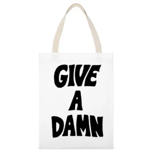 Give A Damn Turner Arctic Monkeys Popular Glastonbury Concert Music Fa White Canvas Tote Shopping Bag