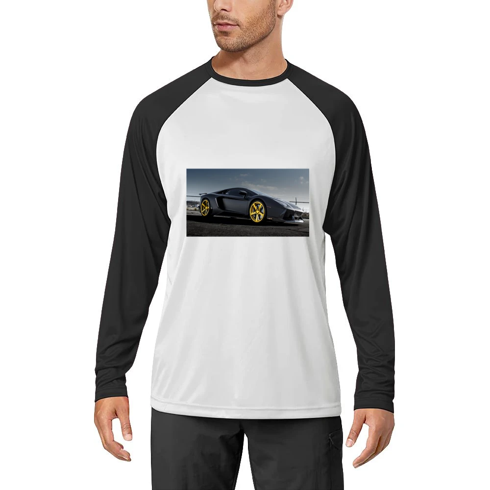 Gold Rims Lamborghini tshirt Men Long Sleeve T-Shirt