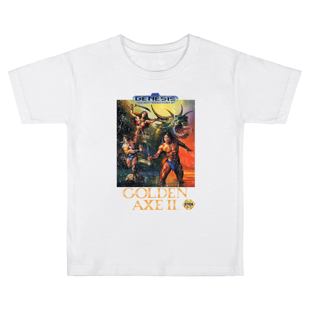Golden Axe 2 Sega Genesis Old School Retro Video Game Fan Distressed T Kids Boys Girls T-Shirt