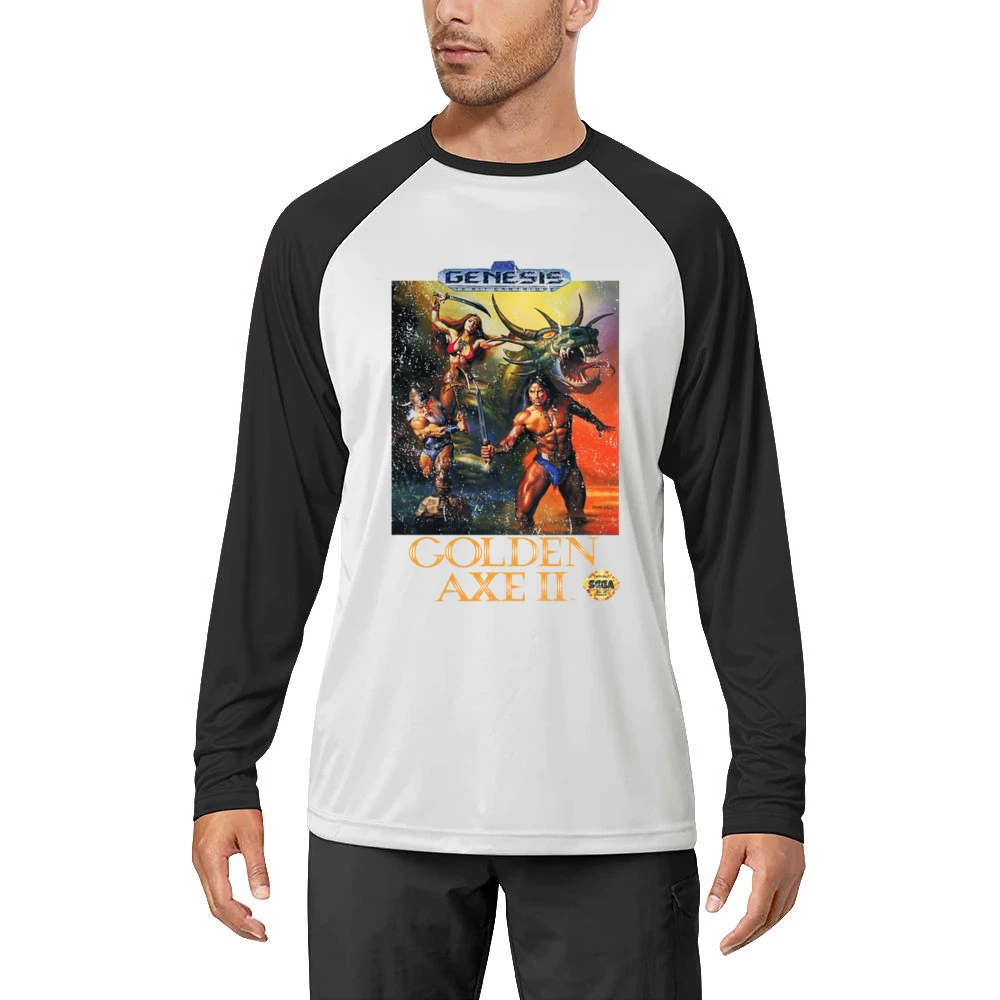 Golden Axe 2 Sega Genesis Old School Retro Video Game Fan Distressed T Men Long Sleeve T-Shirt