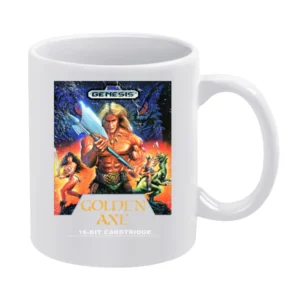 Golden Axe Sega Genesis Old School Retro Video Game Fan Distressed T S White Mug