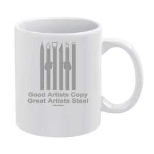 Good artists copy great artist steal - pablo picasso White Mug