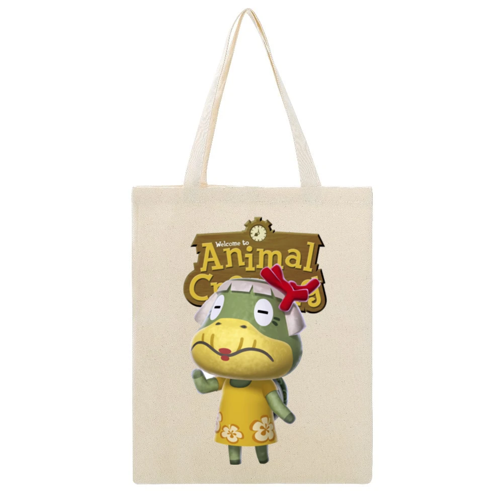 Grams From Animal Crossing Nintendo Video Game Fan Beige Canvas Tote Shopping Bag