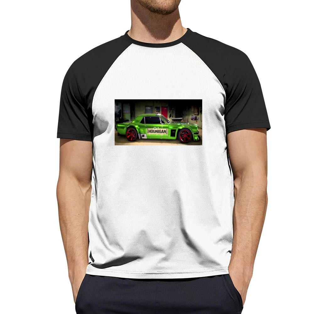 Green Mustang Tshirt Men Short Sleeve T-Shirt