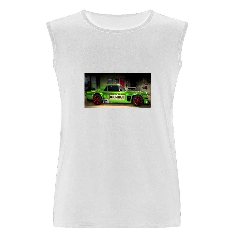 Green Mustang Tshirt Men Sleeveless T-Shirt