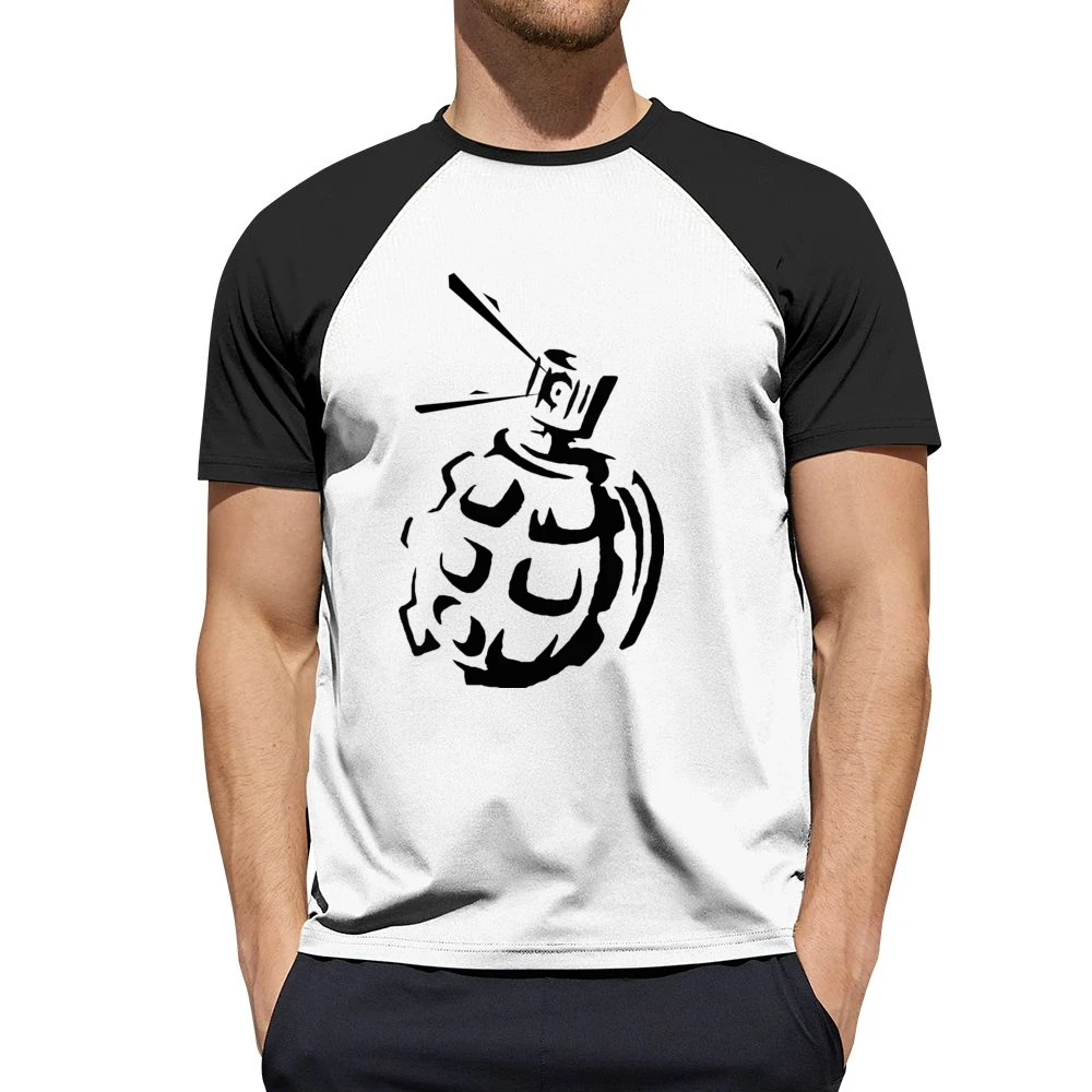 Grenade Tag Graffiti Art Men Short Sleeve T-Shirt