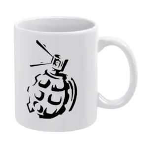 Grenade Tag Graffiti Art White Mug
