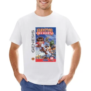 Gunstar Heroes Sega Genesis Old School Retro Video Game Fan Distressed Asian Size Men T-Shirt