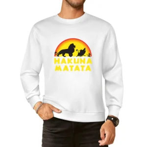 Hakuna Matata No Worries Fun Lion King Simba Graphic European Size Pullover Sweater