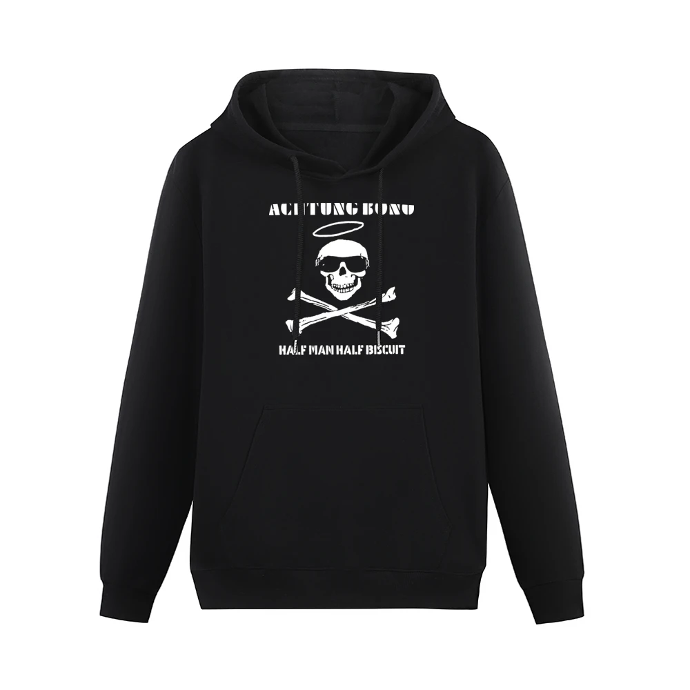 Half Man Half Biscuit Achtung Bono Men Hoodie With Pocket