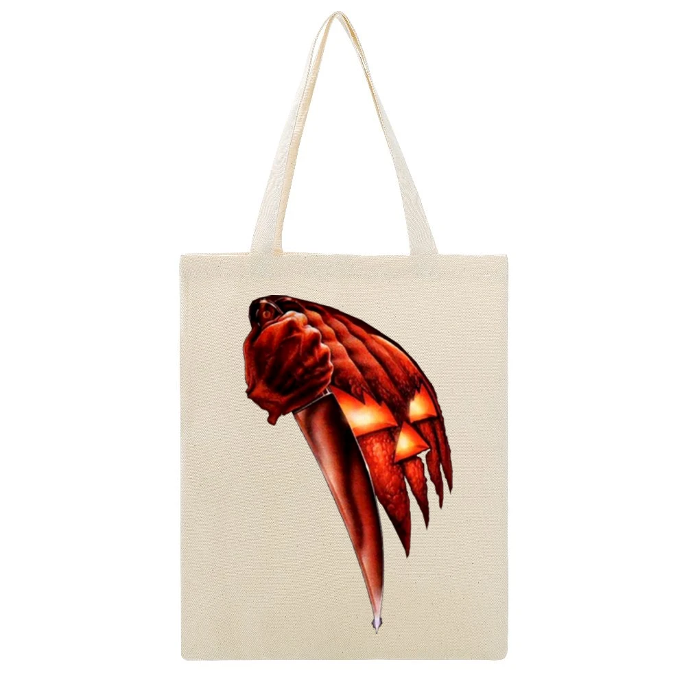 Halloween American independent slasher horror film t-shirt Beige Canvas Tote Shopping Bag