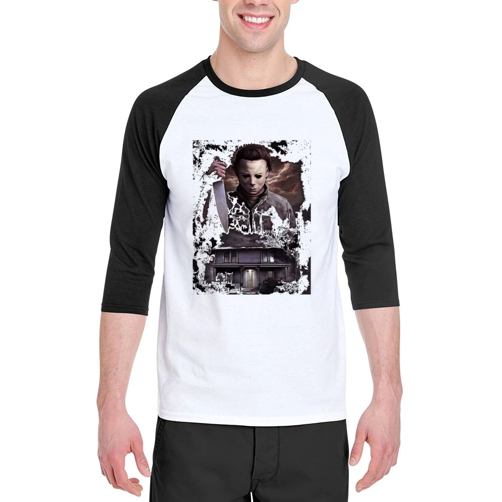 Halloween Michael Myers Men 3/4 Sleeve T-Shirt