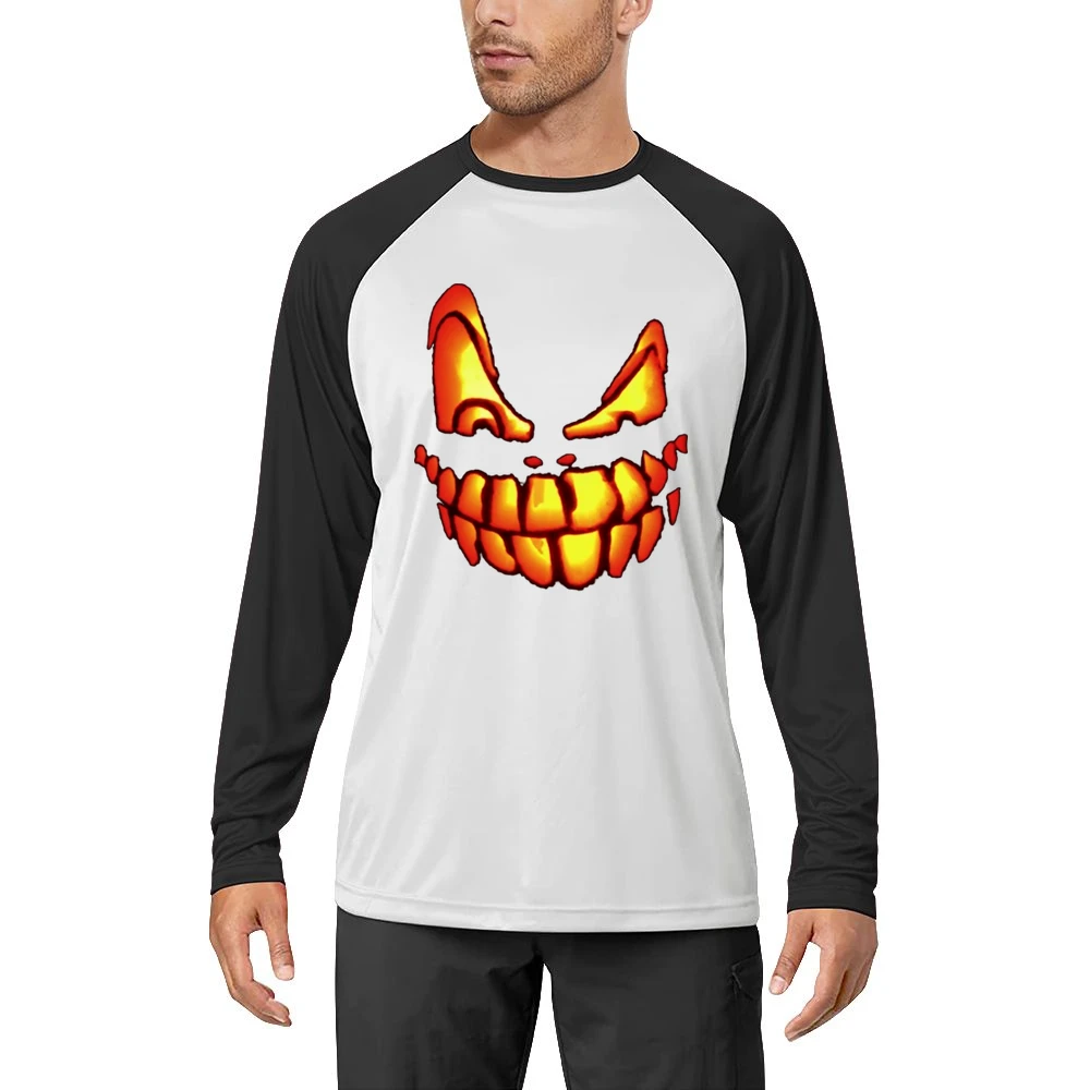 Hallowen Pumpkin smiley Men Long Sleeve T-Shirt