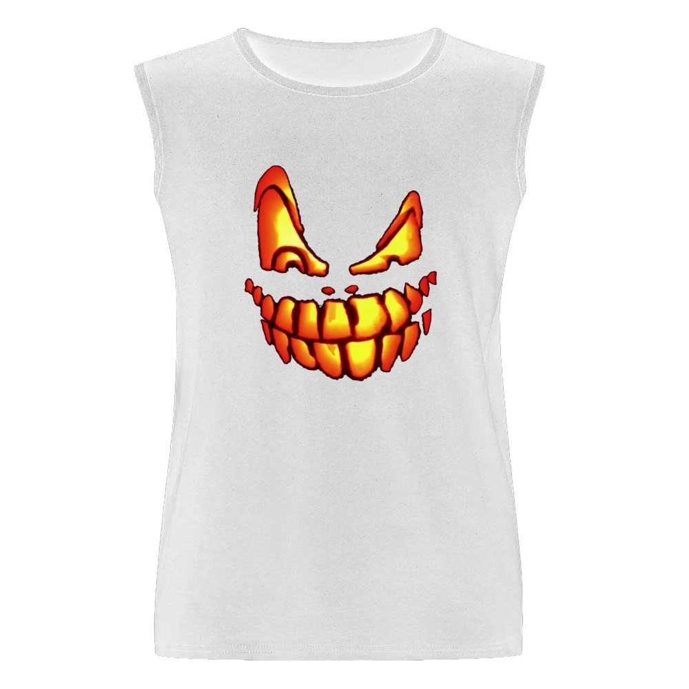 Hallowen Pumpkin smiley Men Sleeveless T-Shirt