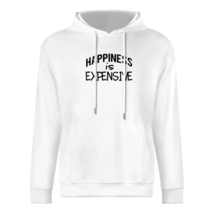 Happiness Is Expensive Fun Shopping Lover Graphic European Size Men Hoodie