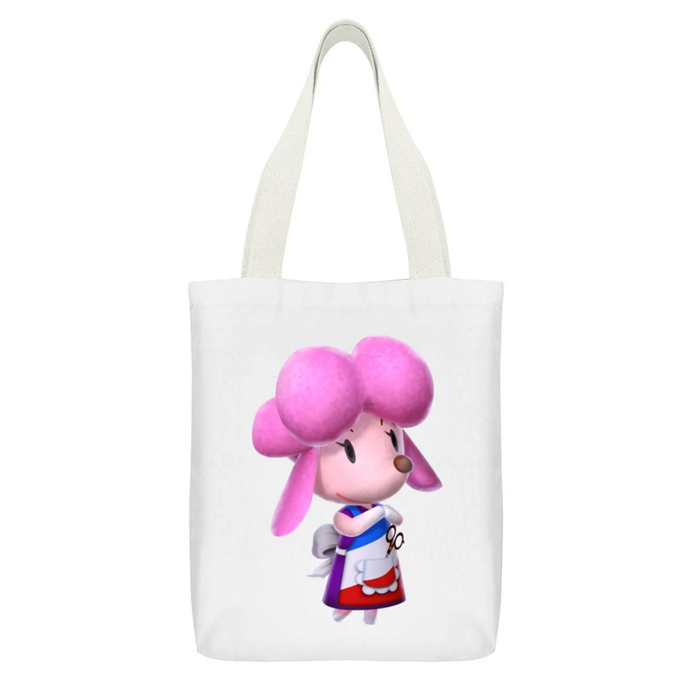 Harriet From Animal Crossing Nintendo Character Video Game White Canvas Tote Shopping Bag With Interior Pocket