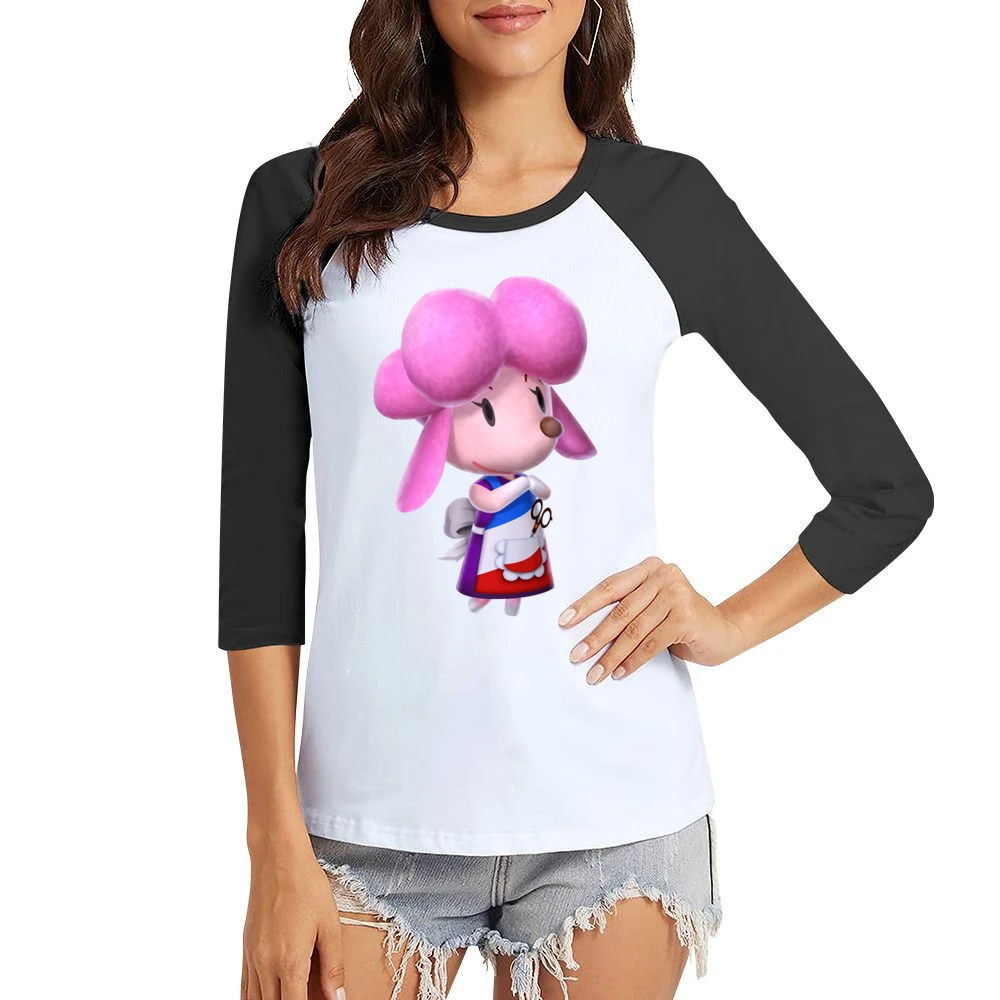 Harriet From Animal Crossing Nintendo Character Video Game Women Ladies 3-4 Sleeve T-Shirt