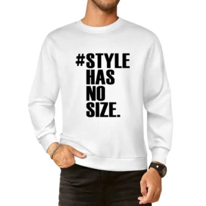 Hashtag Style Has No SIze Fun Graphic European Size Pullover Sweater