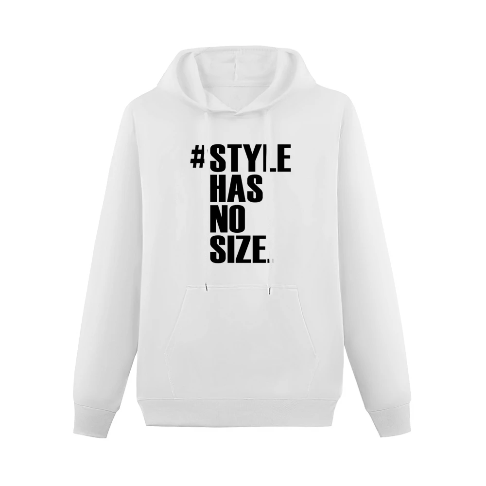Hashtag Style Has No SIze Fun Graphic Men Hoodie With Pocket