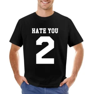 Hate You 2 Jersey Style Funny Graphic PRINT ON BACK Asian Size Men T-Shirt