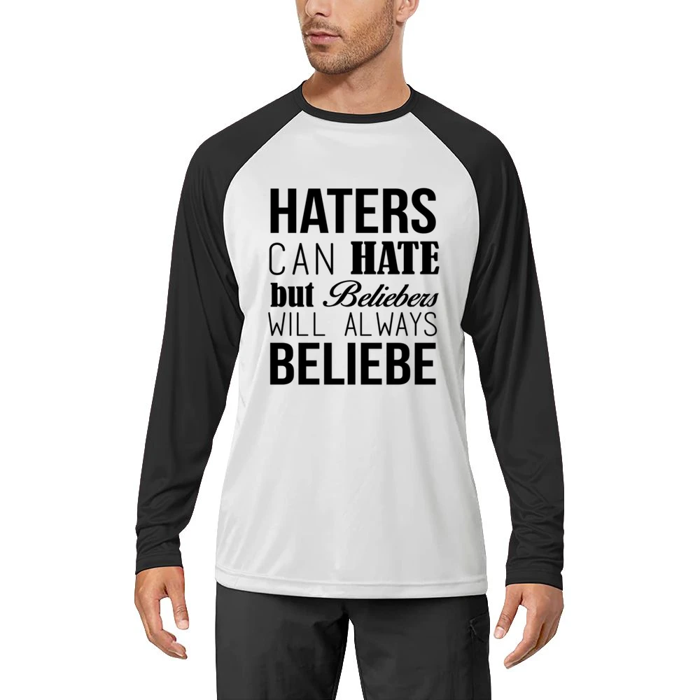 Haters Can Hate But Beliebers Will Always Beliebe Fun JB Music Lovers Men Long Sleeve T-Shirt