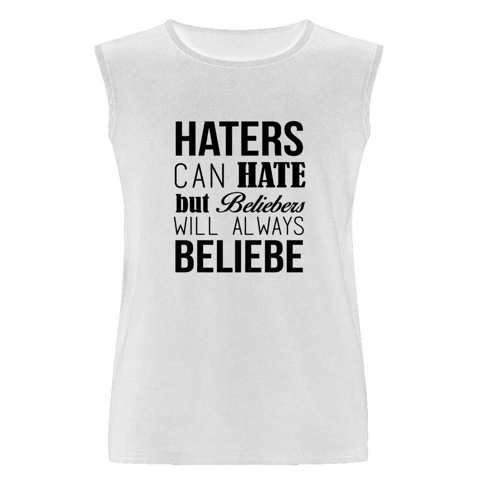Haters Can Hate But Beliebers Will Always Beliebe Fun JB Music Lovers Men Sleeveless T-Shirt