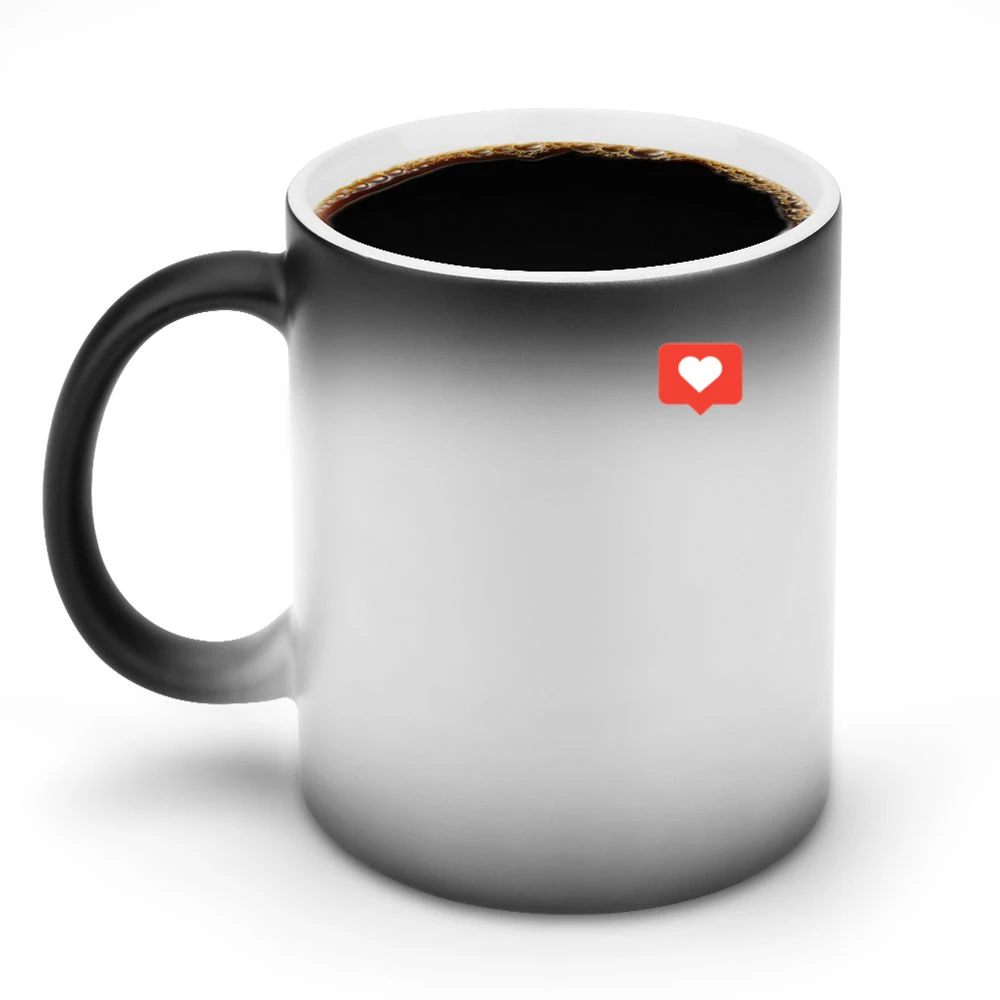 Heart Bubble Instagram Sticker Graphic Ladies Discoloration Mug
