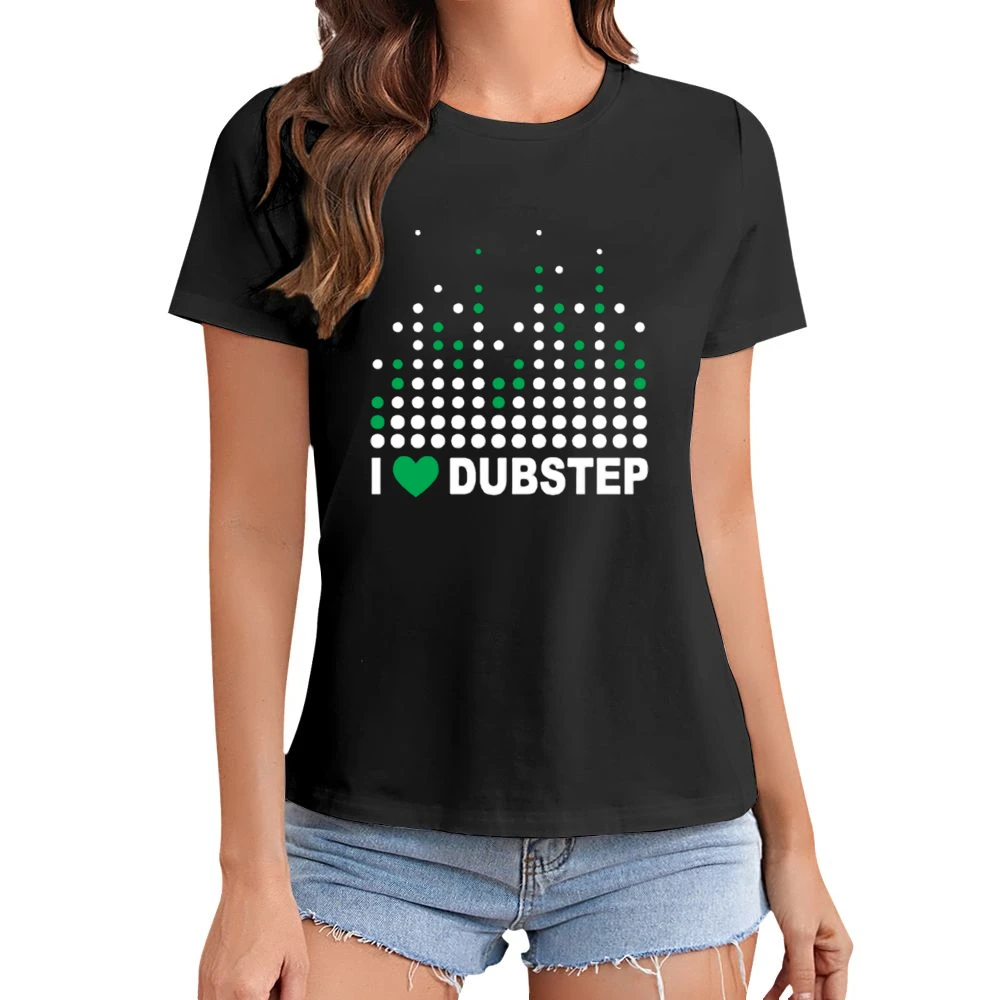 Heart Dubstep Asian Size Women Ladies T-shirt