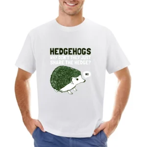 Hedge-hogs why don't they share the hedge? Asian Size Men T-Shirt