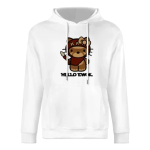 Hello Ewok Cute Funny Star Wars Cartoon Parody European Size Men Hoodie