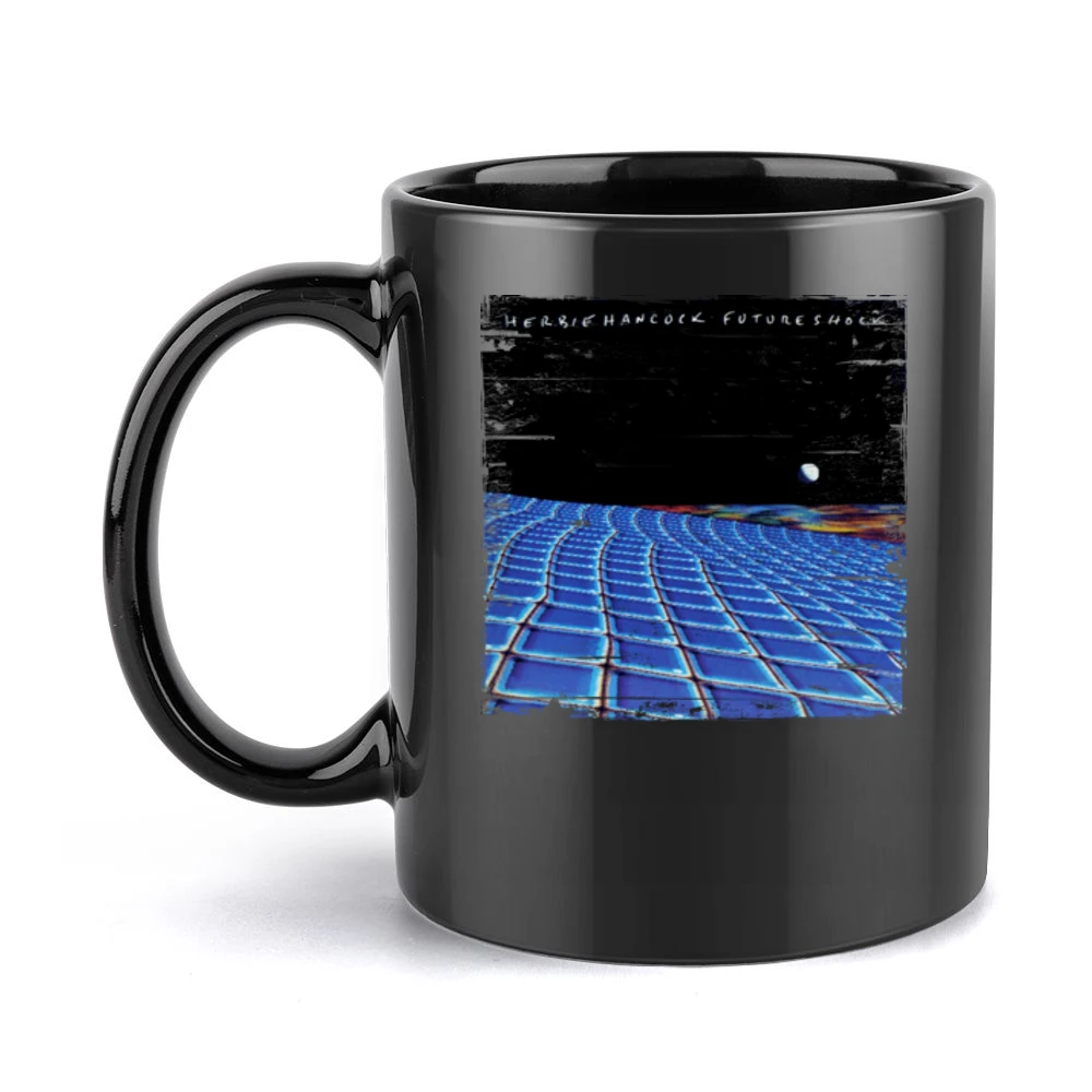 Herbie Hancock Future Shock Album Cover Distressed Image Black Mug