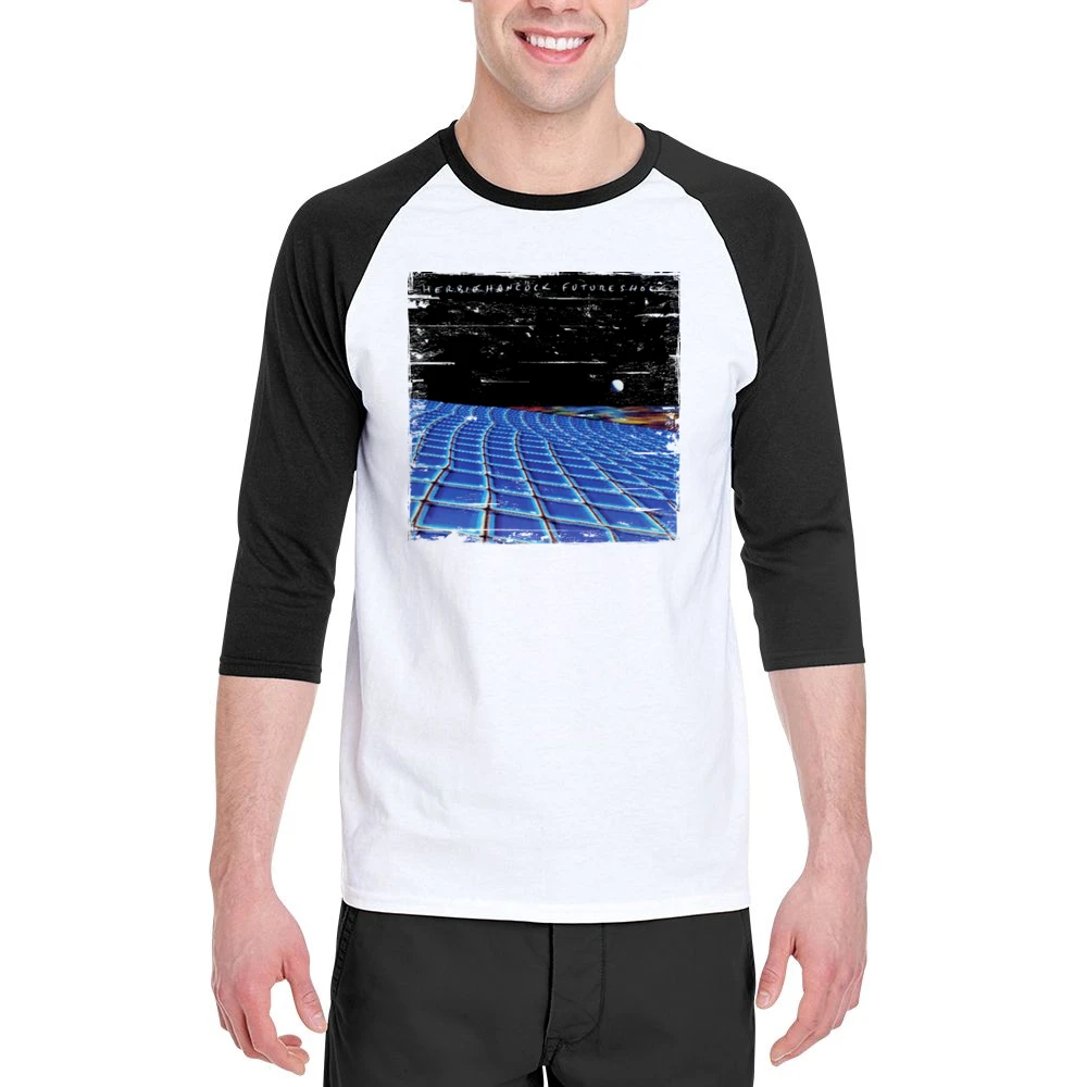 Herbie Hancock Future Shock Album Cover Distressed Image Men 3/4 Sleeve T-Shirt