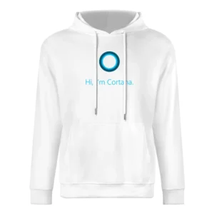 Hi I'm Cortana Microsoft Windows Nerdy Computer European Size Men Hoodie